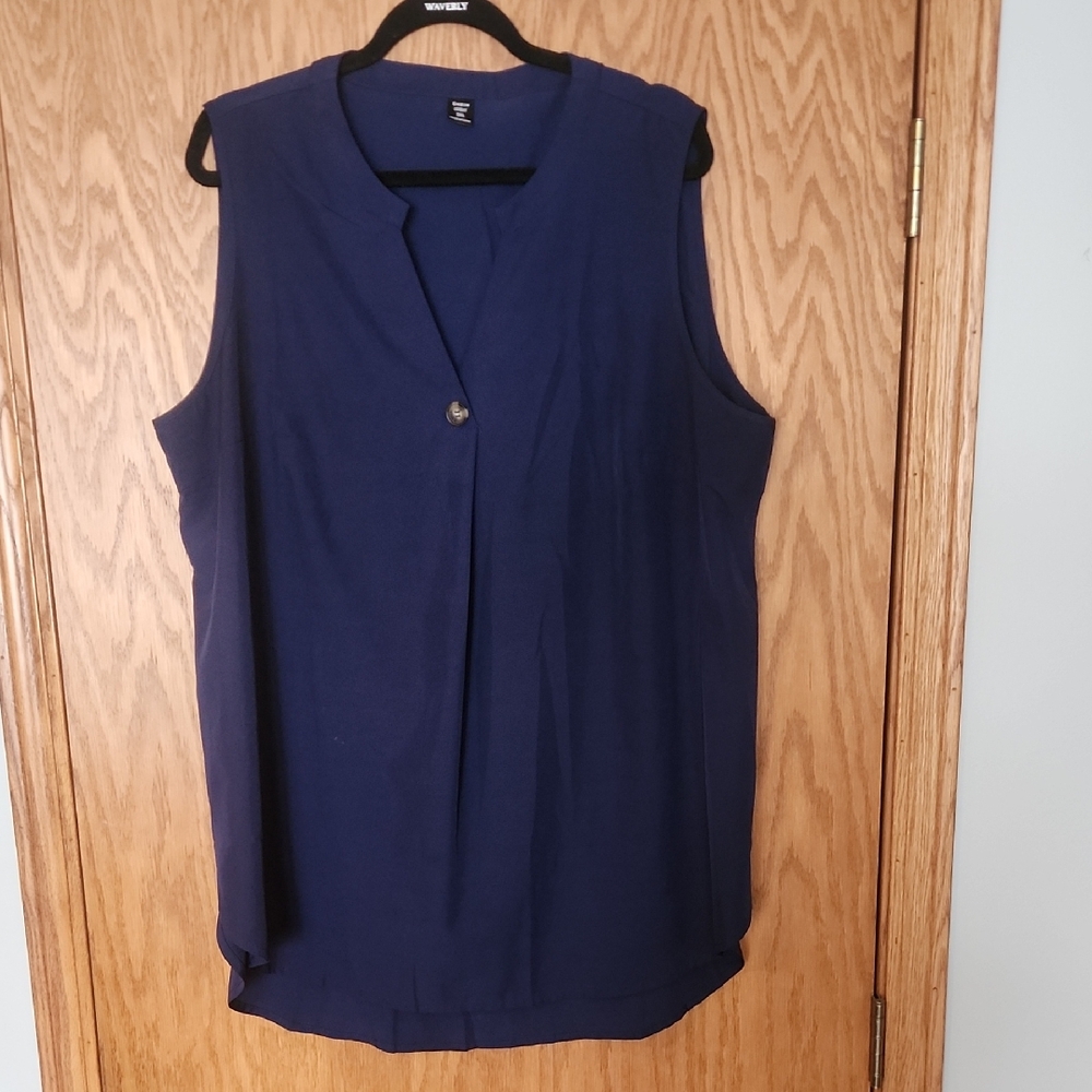 SHEIN Deep Blue Sleeveless Tunic,  Size 3x